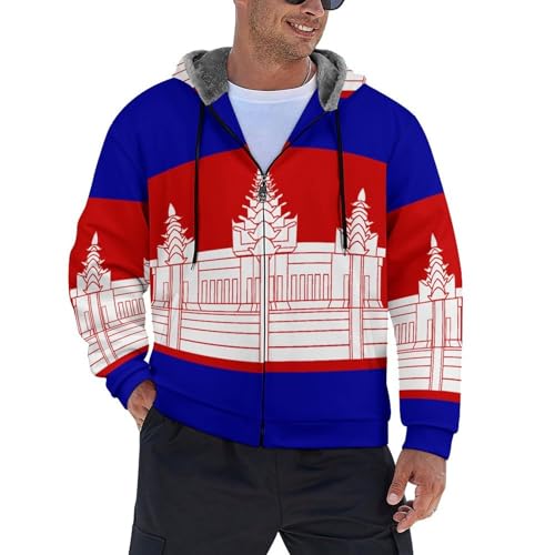 Sweat à capuche Cambodge thermique pour affronter le froid
