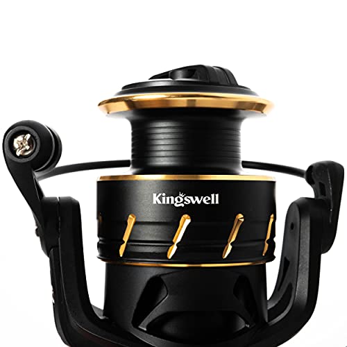 KINGSWELL Telescopic Fishing Rod and Reel Combo, Premium Graphite Carbon Collapsible Fishing Pole with Spinning Reel, Portable Travel kit with Carrying Bag