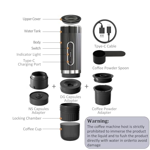 Cafetera expres automática portátil con batería 80 mL miniatura 3