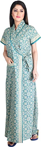 bellamy Cotton Robes,Housecoat, Nighty, Sleepwear, Night Gown for Women Ladies House Coat, Front Open Adjustable 40-Parent - Image 2