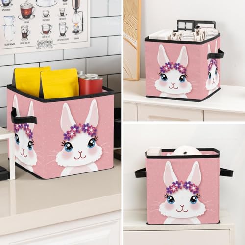 Cube de rangement lapin rose pour optimiser le placard de bébé - 8