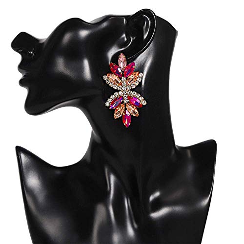 Boucles d'oreilles en verre faites main au design de feuilles rétro