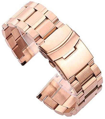 Bracelet de montre en acier inoxydable brossé argenté haute résistance
