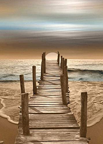 Peinture au diamant 5D pont en bois broderie diamant complet 30x40 cm