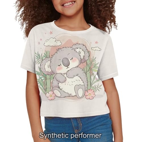 Image of 4th of July Shirt for Girls 7-8 Years US Flag Crop Tops Kids Outfit Independent Day Graphic Tee-