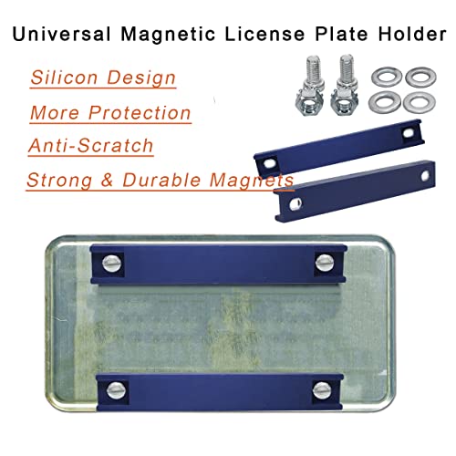 WFPOWER 4 Pack Magnetic License Plate Holder, Dealer Demo Tag Test Drives Rubber Coated Strong Magnetic Protection Magnets BAR Holder for Number Plate Temp Tag Secure No Drill Solution for Car Truck by WFPOWER - Image 5