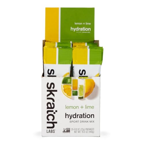 SKRATCH LABS Sport Hydration Drink Mix | Hidratos de Carbono, Electrólitos en polvo | 20x22g | Lima + Limón | Resistencia, entrenamiento, competición | Sin gluten, vegano
