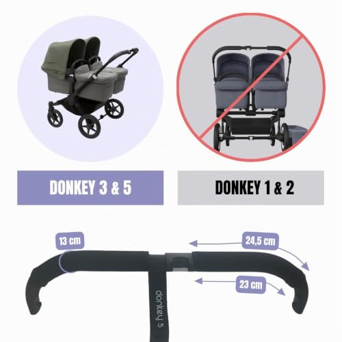 Miniatura 3 de Protec Tif Fundas De Neopreno Para Manillar Compatible Con Bugaboo Donkey 3 Y 5 Se Colocan Sobre Las Fundas Originales