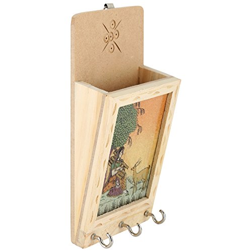 White Wooden Key & Cards Holder(3 Key Hanger) Amazon.in Home & Kitchen