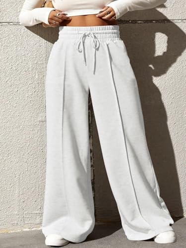 YeGine Women Plus Size Wide Leg Sweatpants Elastic Waist Loose Fit Summer Casual Drawstring Baggy Active Pants2