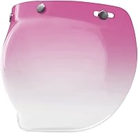 Vista 3 de GDM Casco de moto Bubble Shield 3-Snap Button Flip Up Down Universal (Amber)