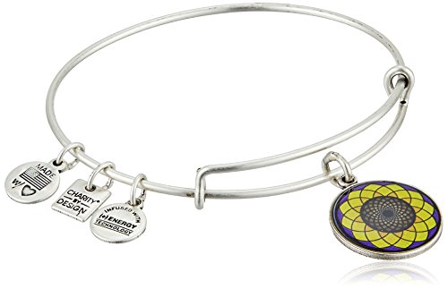 Alex and Ani Sunflower Rafaelian Silver Bangle Bracelet