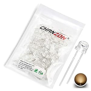 Chanzon 100 Stück 5mm Warmweiß Strohhut LEDs