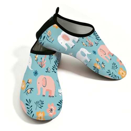 Zapatos acuáticos para hombre y mujer calcetines de piscina dibujo elefante