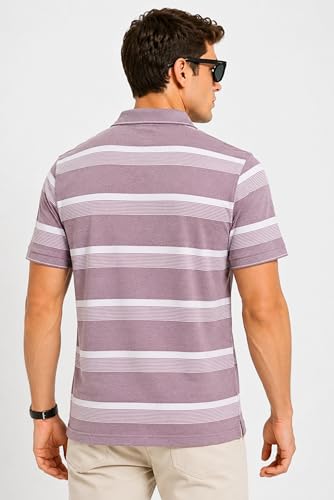 Image of SANE ORIGINALS Half Sleeve Polo T-Shirt for Men with Pocket || Stripe Collar and Pocket T-Shirt for Men Half Sleeves