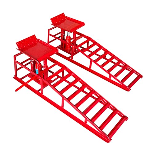 Rampas hidráulicas para auto, pack 2, capacidad 11000 lb miniatura 1