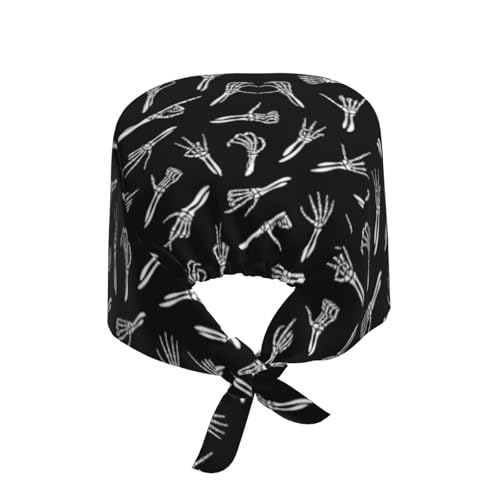 Image of Adjustable Working Cap Breathable Unisex Women Men Elastic Bandage Tie Back Hats Scrub Nursing Doctor Surgeon Cap