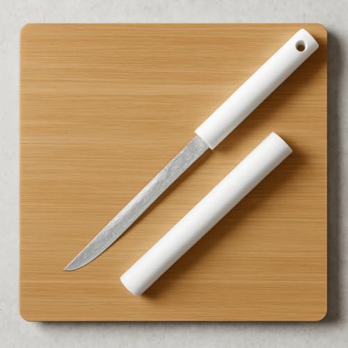 Image of Machado Kitchen Paring Knife with Protective Cover, White