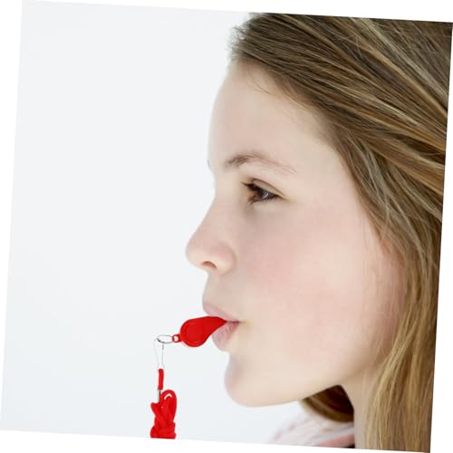2 Pitos Plásticos Rojos con Cordón para Deportes y Supervivencia miniatura 6