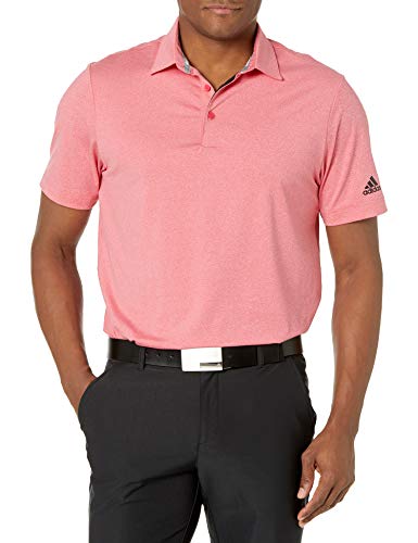 Adidas Golf Ultimate 2.0 Heather Polo, Power Pink Melange, Medium #TOP10