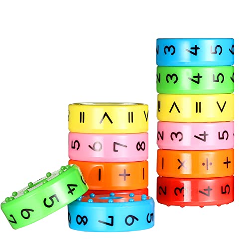 Moncolis 2 Stück Magnetische Rechenrolle Mathematik Lernspielzeug Mathespielzeug Lernspiele Rechnen Einschulung Schulanfang Schulkind Schultüte Kindergeschenk Cover