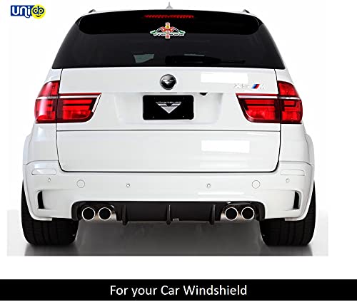 Image of UNIq Lord Khatu Shyam Ji Teen Baan Nishan Logo Vinyl Sticker (Multicolor)-Self-Adhesive
