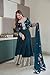 Heni Fashion Indian Style Silk Designer Sequence Embroidered Anarkali Gown Dress With Dupatta Ready To Wear