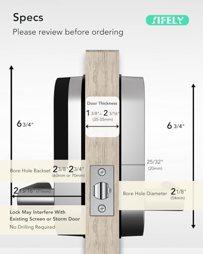 Keyless Entry Keypad Smart Door Lock with Handle & Knob – Digital Deadbolt for Front, Bedroom, Office & Interior Doors, App Control for Airbnb, Guests & Kids, Easy DIY Install (No Fingerprint) - Image 6