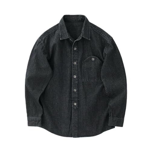 Chemise à manches longues homme finie la mi-saison inconfortable avec ce look rayé