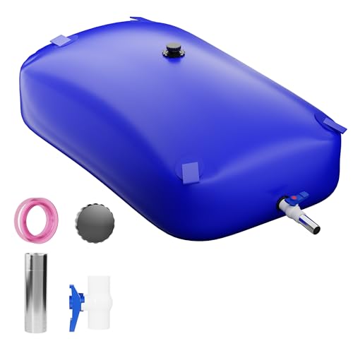Large Capacity Water Storage Bladder Containers, Bladder Tank for Drought Resistance, Fire Prevention, Emergency Water, Agricultural Irrigation Outdoor (240L/63Gal, Blue)