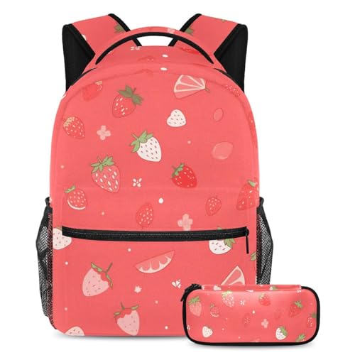 Sac à dos fruits rouges et trousse de crayons | Le cadeau de rentrée idéal pour ados