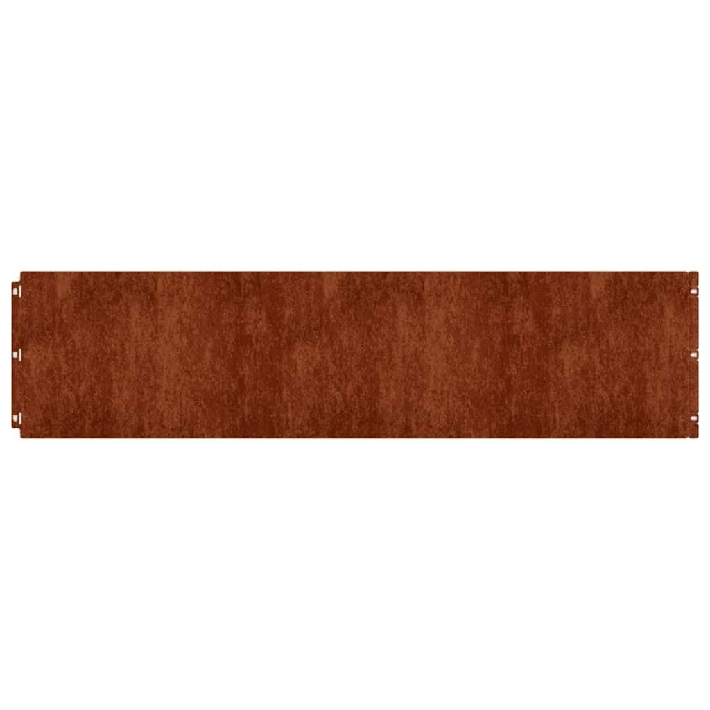 Krawędzie trawnika, 10 sztuk, 25 x 103 cm, elastyczne, ze stali Cortena, obramowanie rabatki i krawędź do koszenia, do ścieżek ogrodowych, palisady i blokady korzeni, odporne na warunki