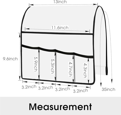 image for Joywell Linen Armchair Caddy Remote Control Holder for TV Recliner 6 P