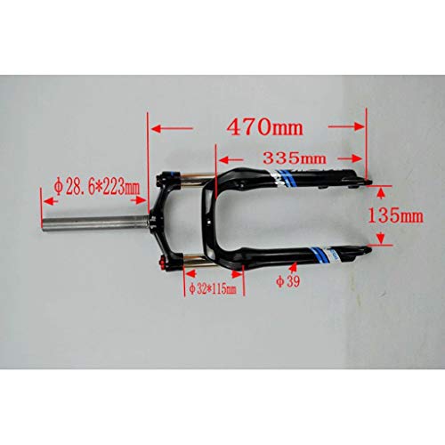 Mzp Bike Front Fork 20 Inch For 4.0" Tire Oil 1-1/8" Disc Brake Qr 9Mm Travel 120Mm Manual Lock Snow Beach Xc Mtb Bicycle (Color : Black) #TOP6