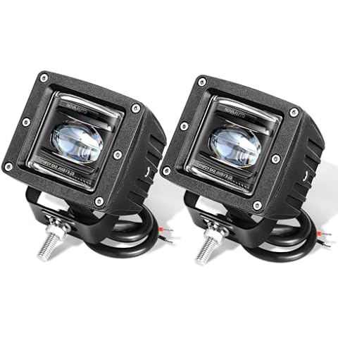 SAE Fog Lights Yellow, Niwaker 2PCS 3 Inch LED Cubes DOT Approved Off Road Driving Lights LED Work Lights Square LED Light Pod Waterproof Fog Lamp for Truck Motocycle UTV ATV Boat Wrangler Toyota Cover