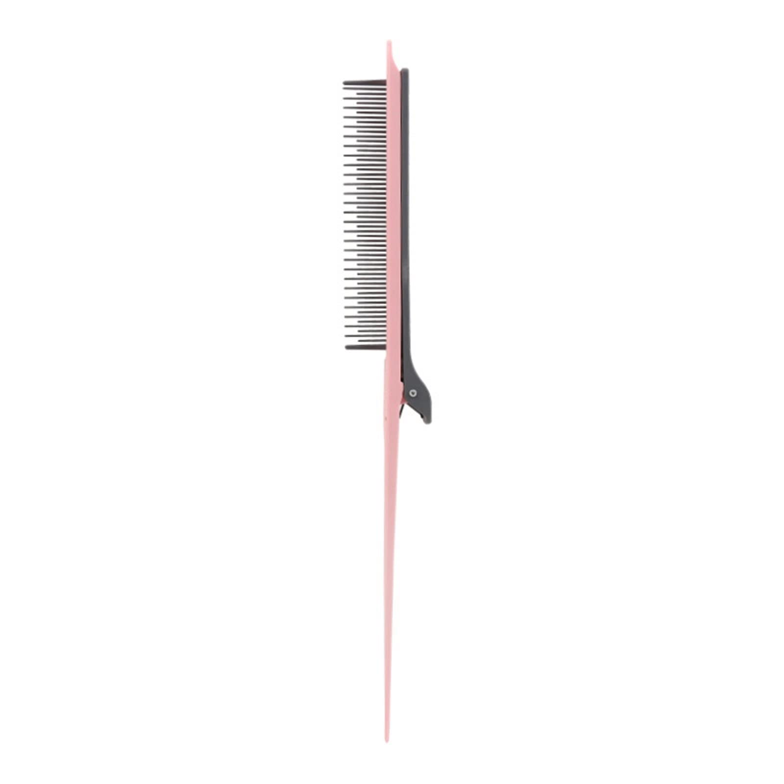 DieffematicSZ Grzebień Hair Cutting Zonal Comb Modeling Plastic Hairpin Tail Comb (Color : Roze)