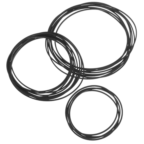 Mikinona Cassette Recorder Belts 20pcs Square Cassette Drive Belts 1mm for Smooth Rotation and Noise Reduction