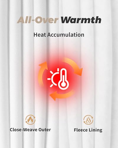 WEERTI Thermal Underwear for Women Long Johns with Fleece Lined Base Layer Women Cold Weather Top Bottom White