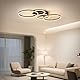 Tetipa Deckenleuchte Dimmbar 60W, 100CM Deckenlampe LED Wohnzimmerlampe mit Fernbedienung APP Farbwechsel, Moderne lampe Dimming Deckenbeleuchtung Schlafzimmerlampe (Schwarz)