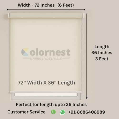 Image of Roller Blinds for Windows 72 Inch W X 36 Inch L | Dim Out Roll-Up Shades Sun UV Protection for Home & Office Charcoal Grey| Heavy Duty in 38 MM Pole