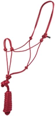 Aime Imports Basic Poly Rope Halter w/Lead Burgundy