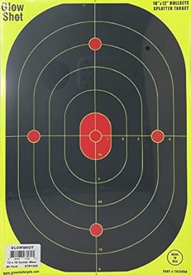 12x18-Inch Bullseye Glowshot Splatter Targets, 50 Packs