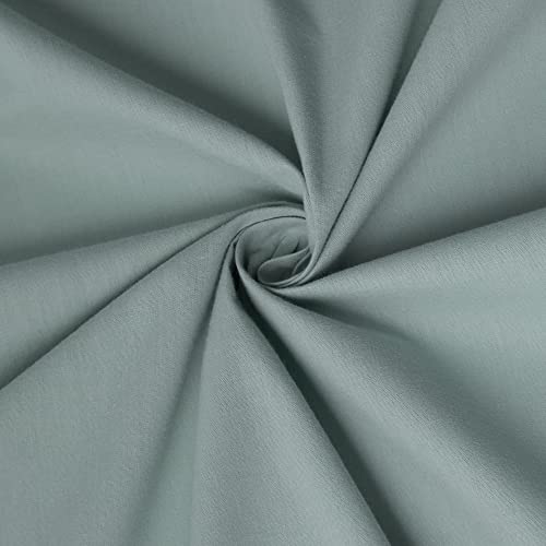 Dwell Studio 100% Cotton Percale Sheet Set - Deep Pocket, 4 Piece - 1 Flat, 1 Deep Pocket Fitted Sheet And 2 Pillowcases, Crisp Cool And Strong Bed Linen (Queen, Desert Sage) #TOP4