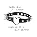 Jurxy 2 Stück Breit Lederhalsband Halskette Herz Form Damen Leder Choker Niet Halsband Gotik Punk Rock Lederband Einstellbar Kragen – Schwarz