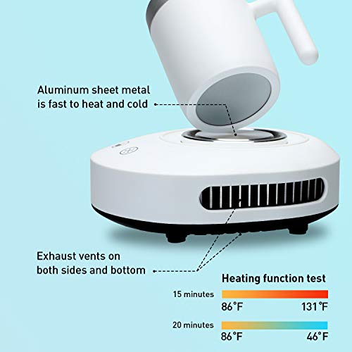 YEOSEN Coffee Mug Warmer and Cooler - 2 IN 1 Beverage Warmer and Drink Cooler with Mug, Auto Shut Off Mug Cooler and Warmer for Office Desk Use (Up to 131F or 46F), White - Thumbnail 5