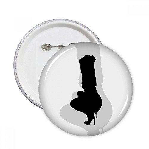 Pins Bouton Badge Squats chaud Belle femme ronde Lot de 5 Cadeau Idéal Décoration Vêtements XL