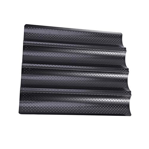 Unomor French Bread Baking Mould 4-slot Baking Tool Non-stick Sturdy Carbon Steel Practical