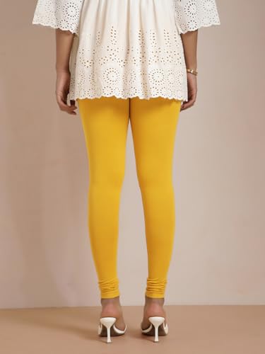 Image of TWIN BIRDS Tailored Cut and Classic Fit Super Stretchable Elastane Fabric Churidar Leggings for Women