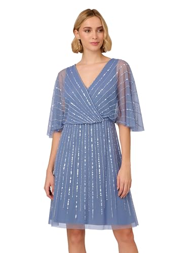 Adrianna Papell Women's Beaded Short Dress