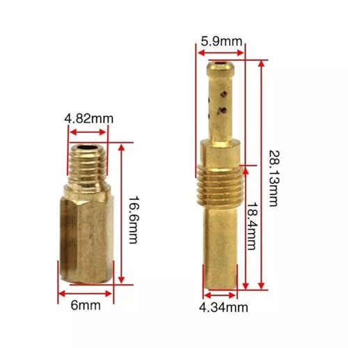 Damyprd 10Pcs Carburetor Main JETS kit & 10Pcs Slow Pilot Jet for PWK Keihin OKO CVK PWM - Thumbnail 5